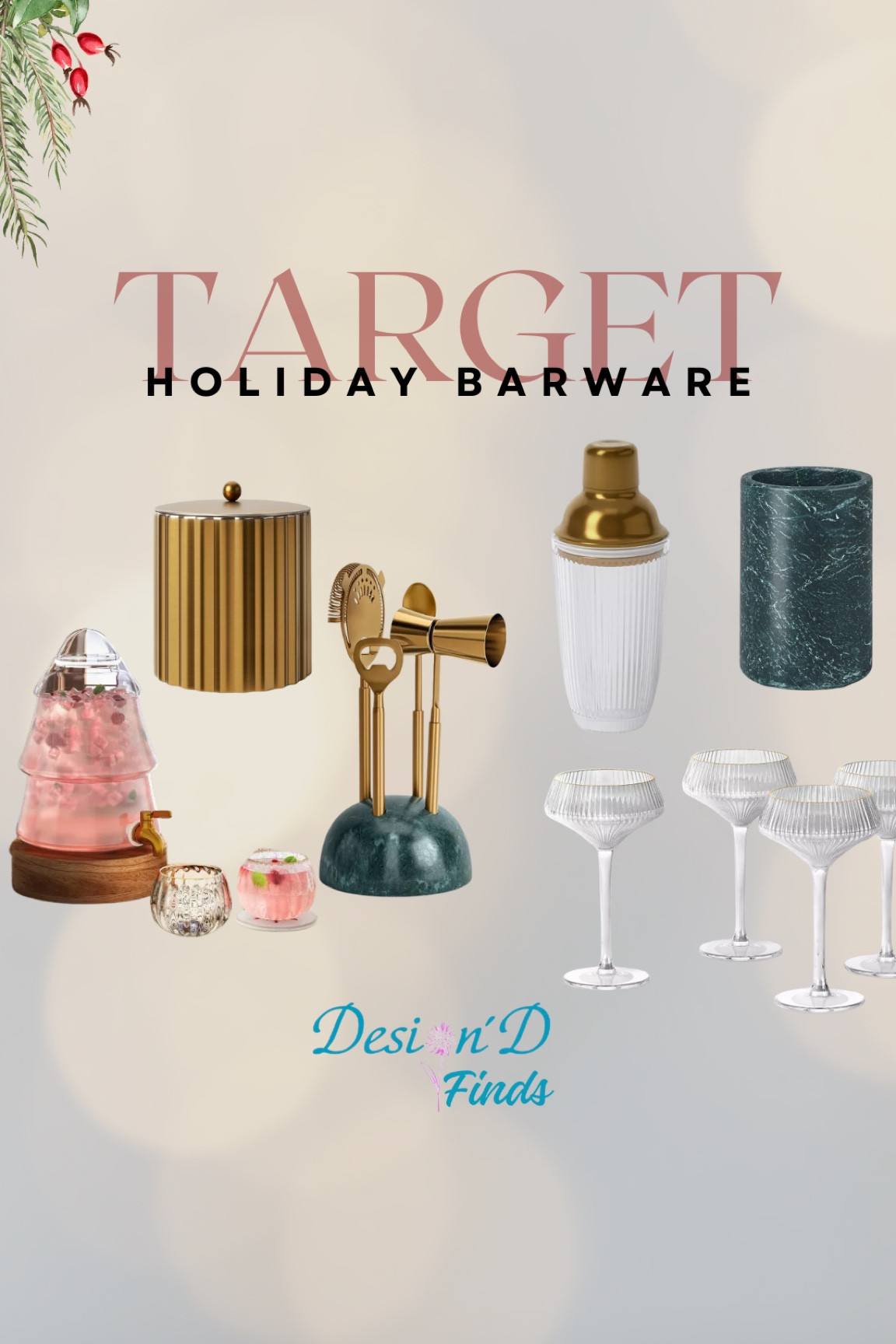 Raise the bar this season with Target’s holiday barware! From sleek cocktail shakers to festive glassware, these stylish finds are perfect for hosting holiday gatherings or elevating your at-home bar setup. Get ready to impress your guests and sip in style—grab them while they last! 🎄🍷🍸

#barware #target #holidayfinds #drinkware #targetfinds 

#LTKGiftGuide #LTKParties #LTKSeasonal