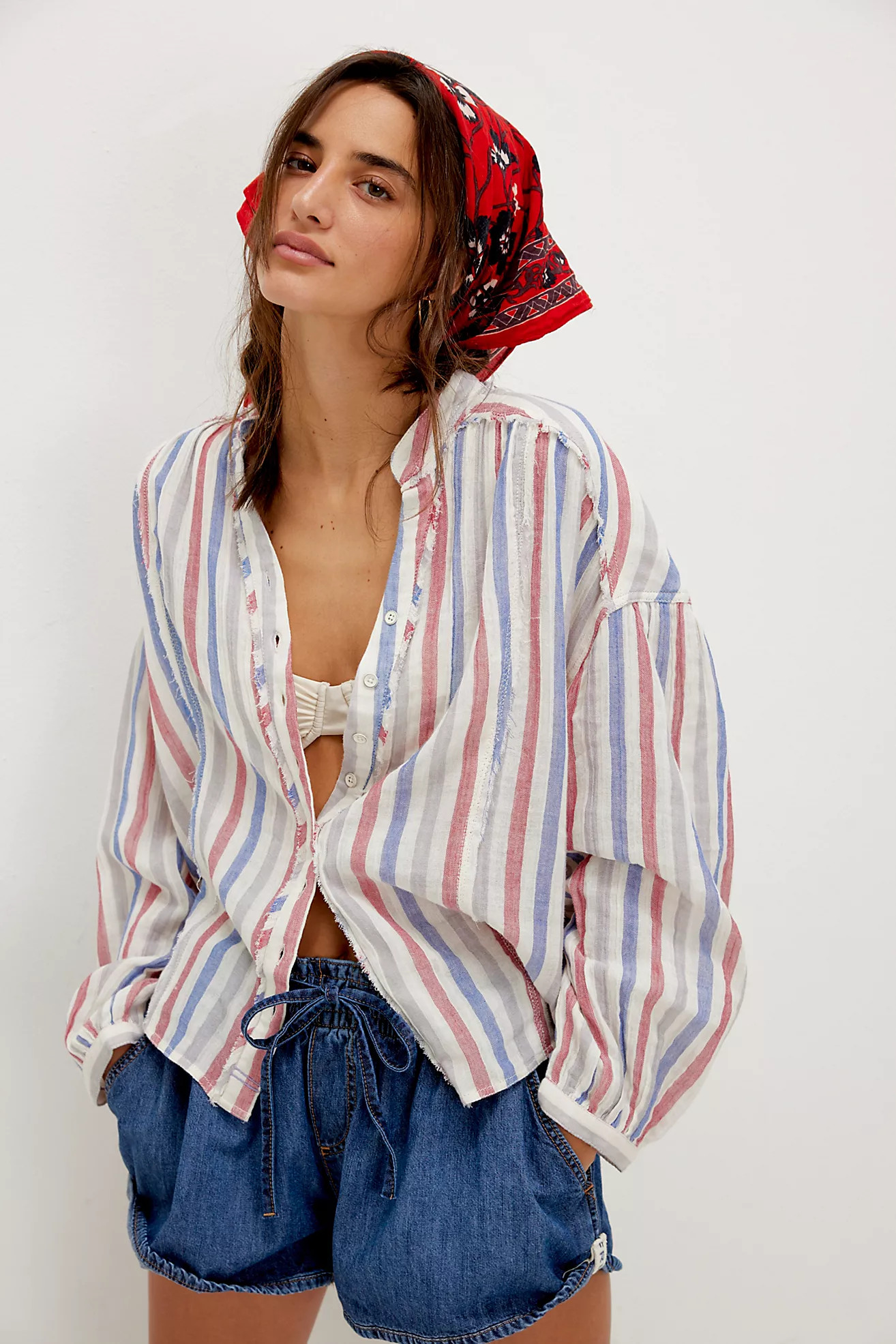 We The Free Valley Double Cloth Striped Shirt | Free People (Global - UK&FR Excluded)