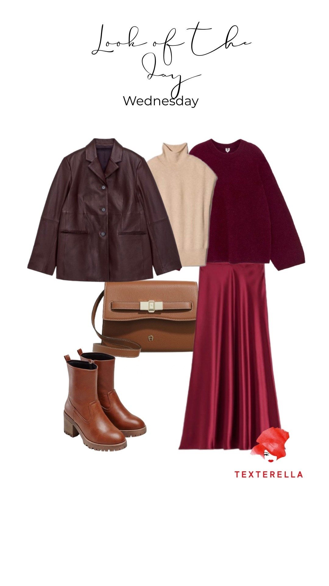 Burgunder, rot, braun - alle Trendfarben vereint. Ich liebe diesen Satin-Rock zur Lederjacke! 

#LTKfestive #LTKdeutschland #LTKstyletip