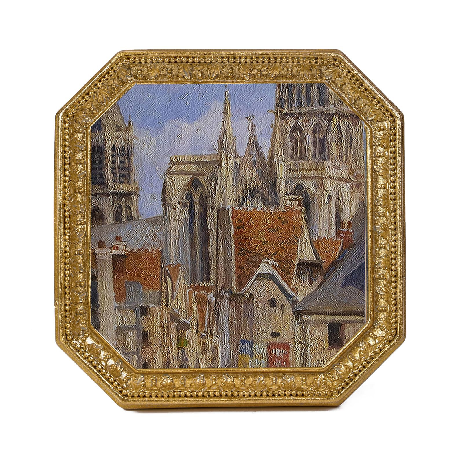 SIKOO Antique 4x4 Picture Frame Vintage Small Gold Frames Square Tabletop and Wall Mount Display ... | Amazon (US)