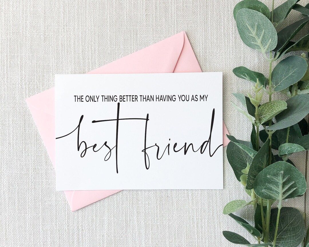 Will You Be My Bridesmaid Card for Best Friend | The Only Thing Better Best Friend | Maid of Hono... | Etsy (US)