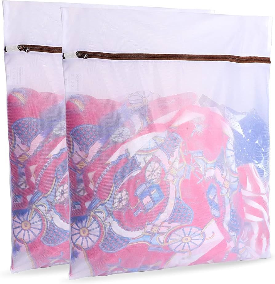 Gogooda Set of 2 Extra Large Mesh Laundry Bags Washing Bags for Blouse, Jacket,Pants, Sheets, 20... | Amazon (US)