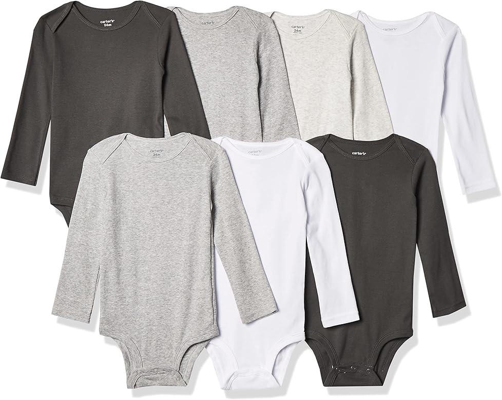 Carter's baby-girls 7-pack Long Sleeve Bodysuits | Amazon (US)