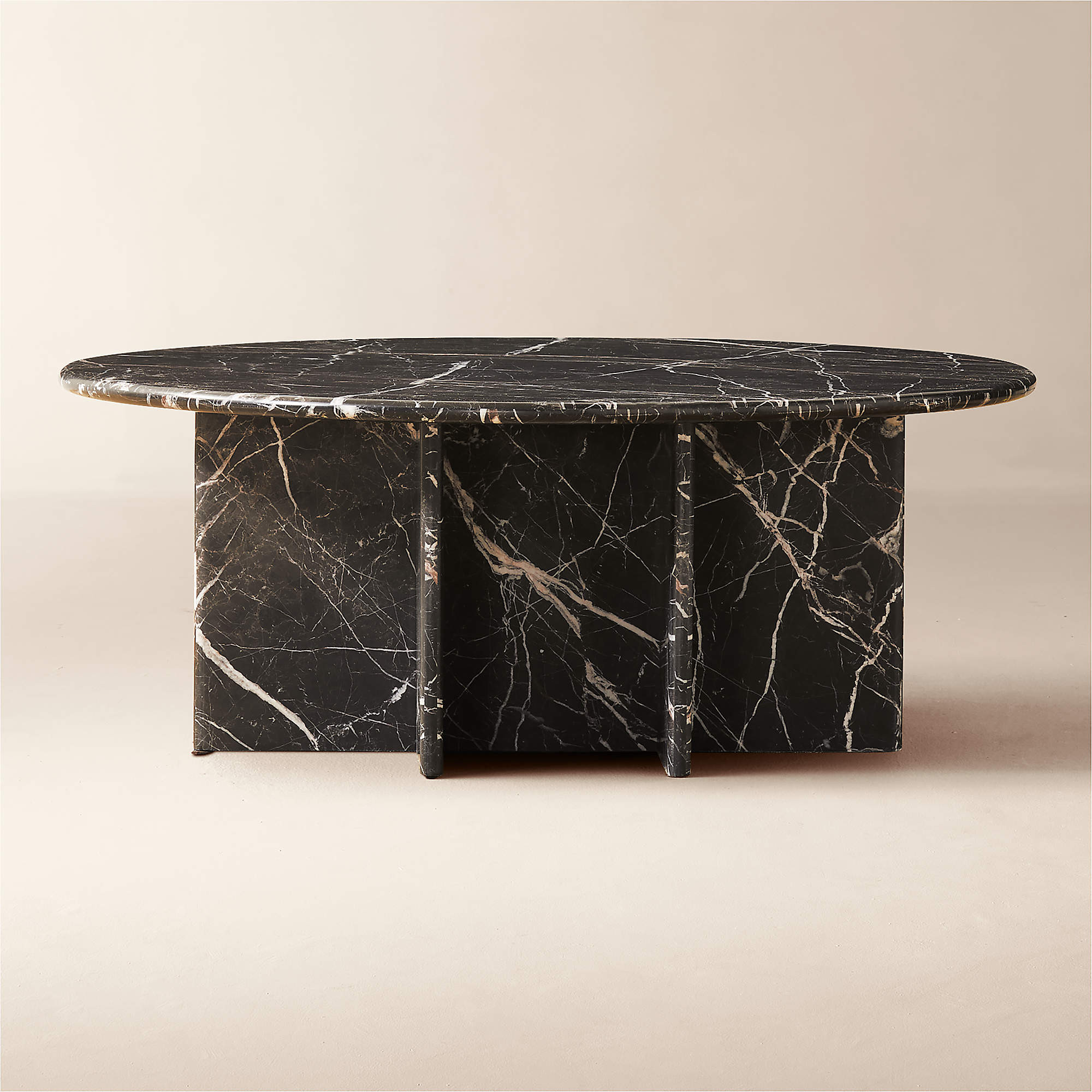 Pasar Modern Round Black Marble Coffee Table + Reviews | CB2 | CB2