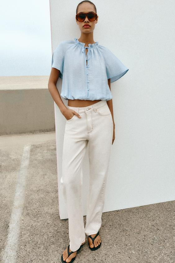 RUFFLED ROMANTIC BLOUSE | Zara US