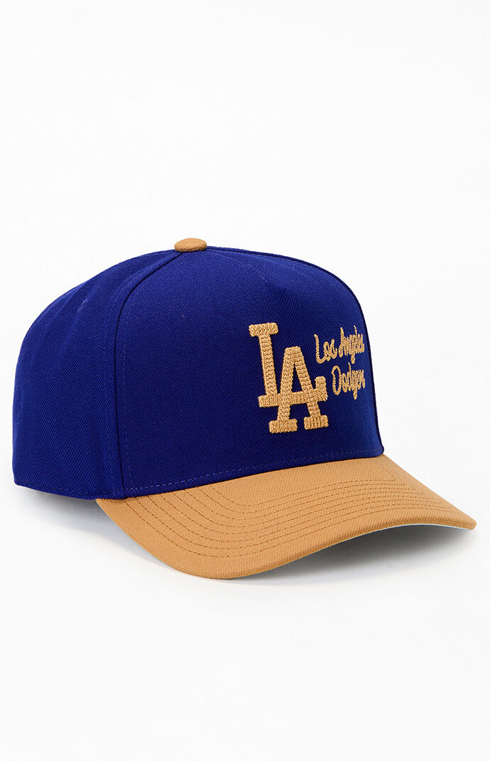Mitchell & Ness MLB LA Dodgers Script Pro Snapback Hat in Blue | PacSun