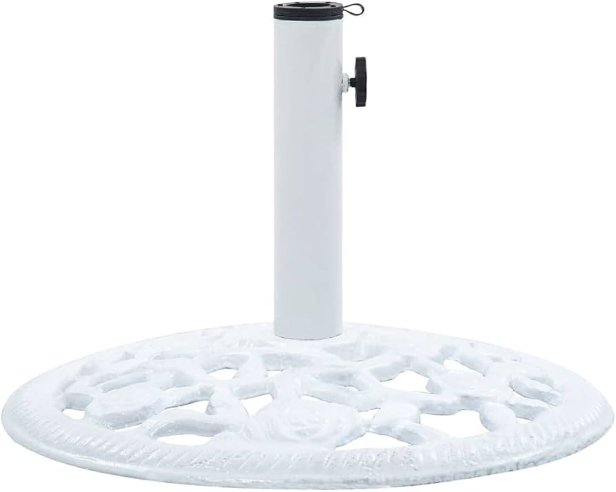 YUUIKLLE White 26.5 lbs 18.9" Cast Iron Patio Umbrella Holder, Stand Cover Parasol Base Protector... | Amazon (US)