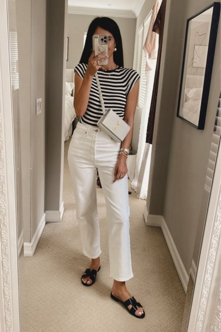 I’m just shy of 5-7” wearing the size XS top and 25 pants.  Easy style, black and white, StylinByAylin 

#LTKSeasonal #LTKstyletip #LTKunder100