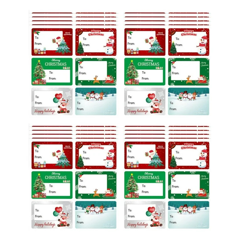 Christmas Sheet Stickers - Christmas Stickers Labels 120 Pcs Christmas Tags Labels Christmas Name... | Walmart (US)