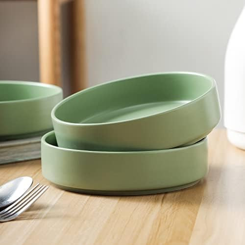 Stone Lain Stella Pasta Bowl 6-Piece Set, Round, Porcelain, Honeydew | Amazon (CA)