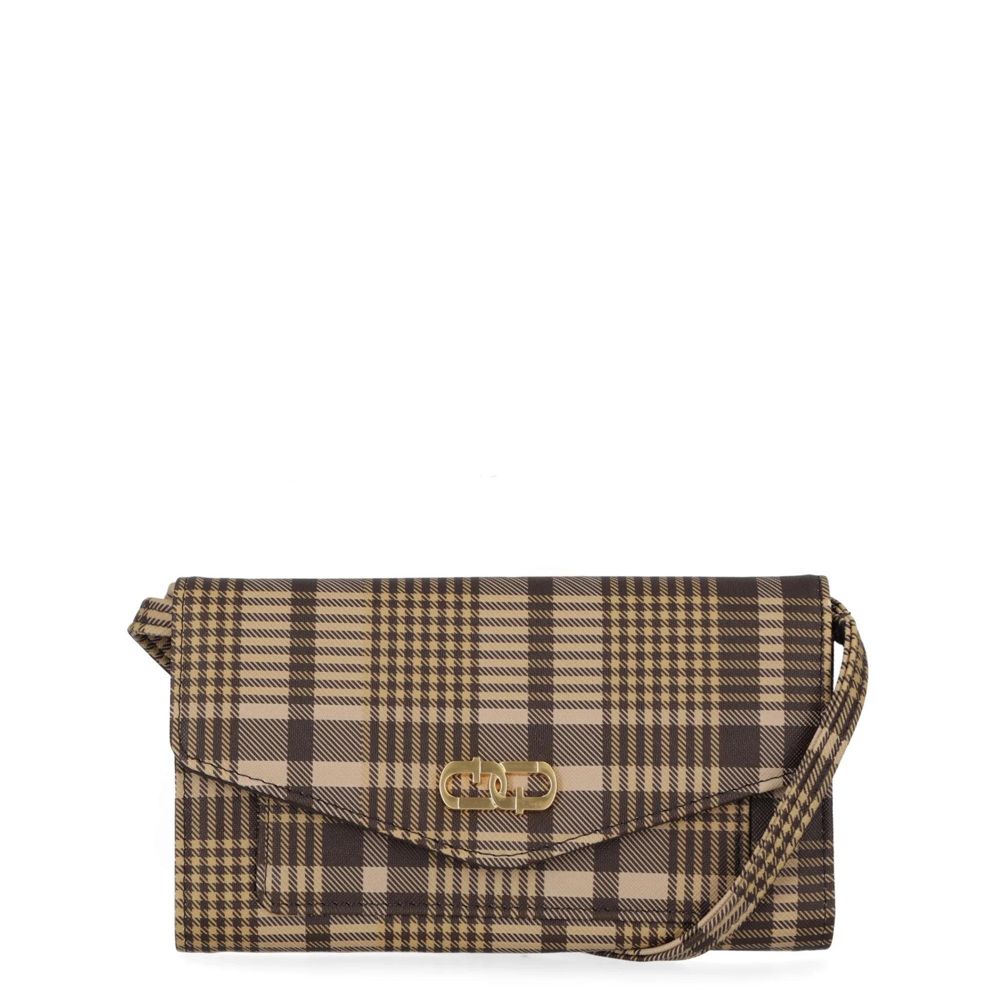 Time and Tru Women's Penelope Vinyl Crossbody Handbag, Plaid - Walmart.com | Walmart (US)