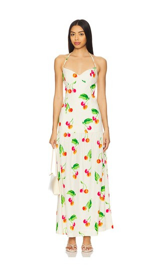 Halter Maxi Dress in Cherry Bomb | Revolve Clothing (Global)