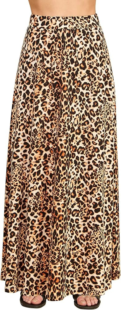 Lock and Love Women's Casual Comfy Stylish High Waist Flare Long Maxi Skirt – Available in Prin... | Amazon (US)