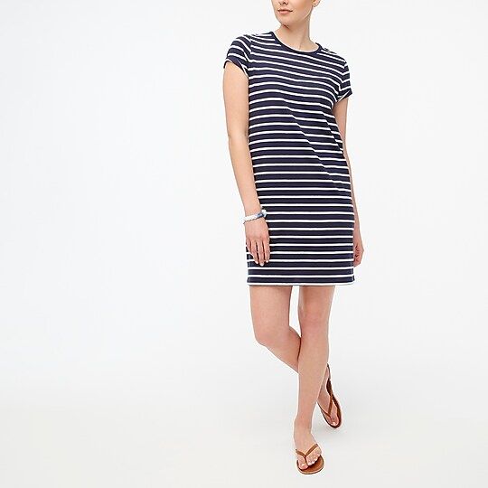 Factory: Short-sleeve Striped T-shirt Dress For Women | J.Crew Factory