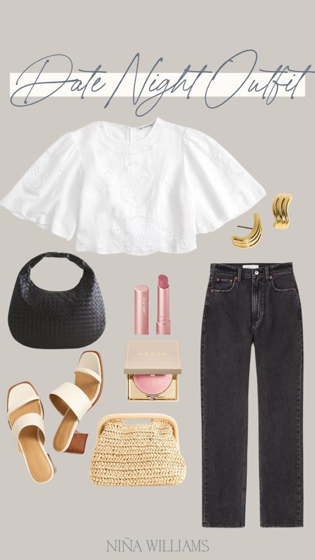 Date night outfit! Summer top - black jeans - summer sandals - summer bag

#LTKItBag #LTKStyleTip #LTKFindsUnder100