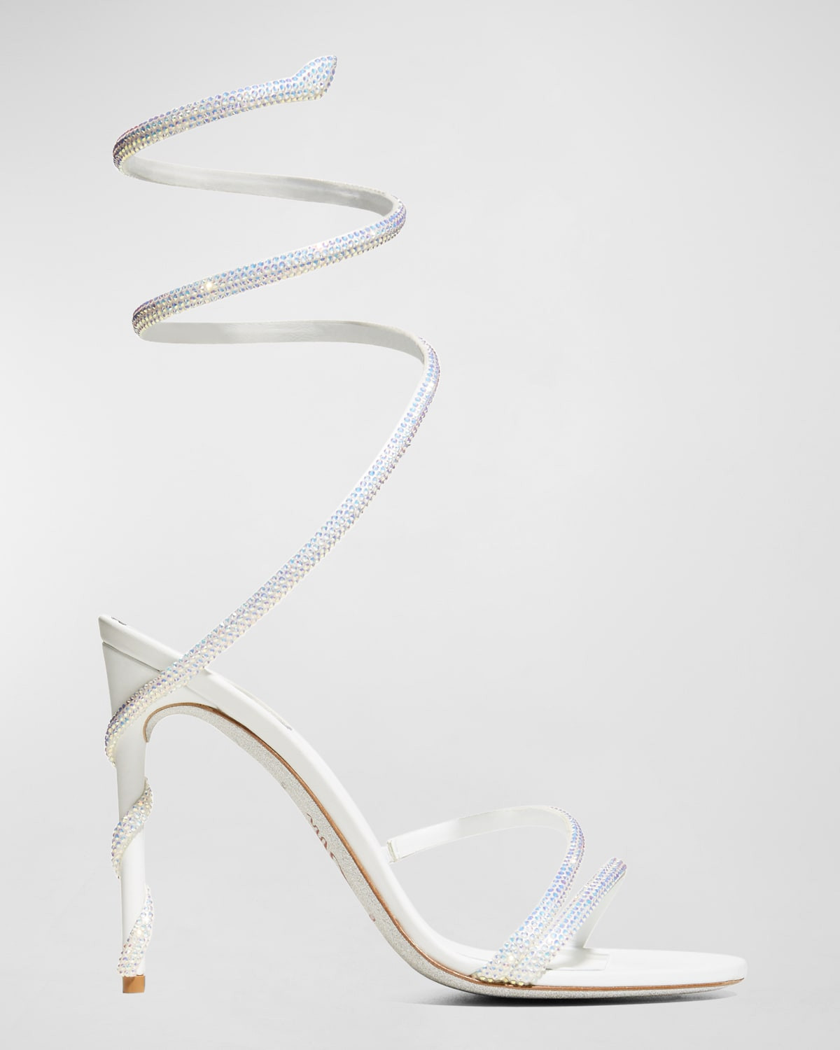 Strauss Snake Ankle-Wrap Sandals | Neiman Marcus