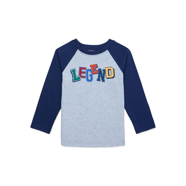 Garanimals Toddler Boys Long Sleeve Raglan Tee, Sizes 18M-5T | Walmart (US)