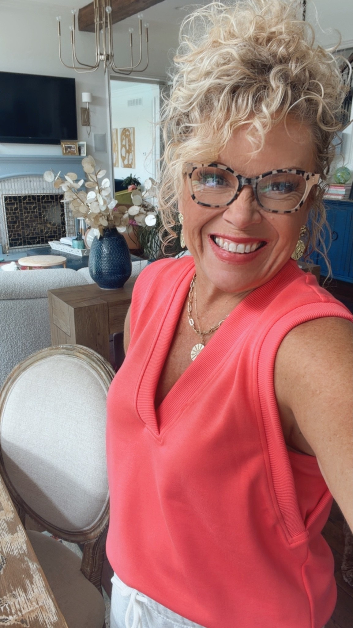 Cutest sleeveless top. Perfect for casual days or whenever you want lounge wear. True to size and get the matching shorts!!

#LTKOver40 #LTKMidsize #LTKTravel