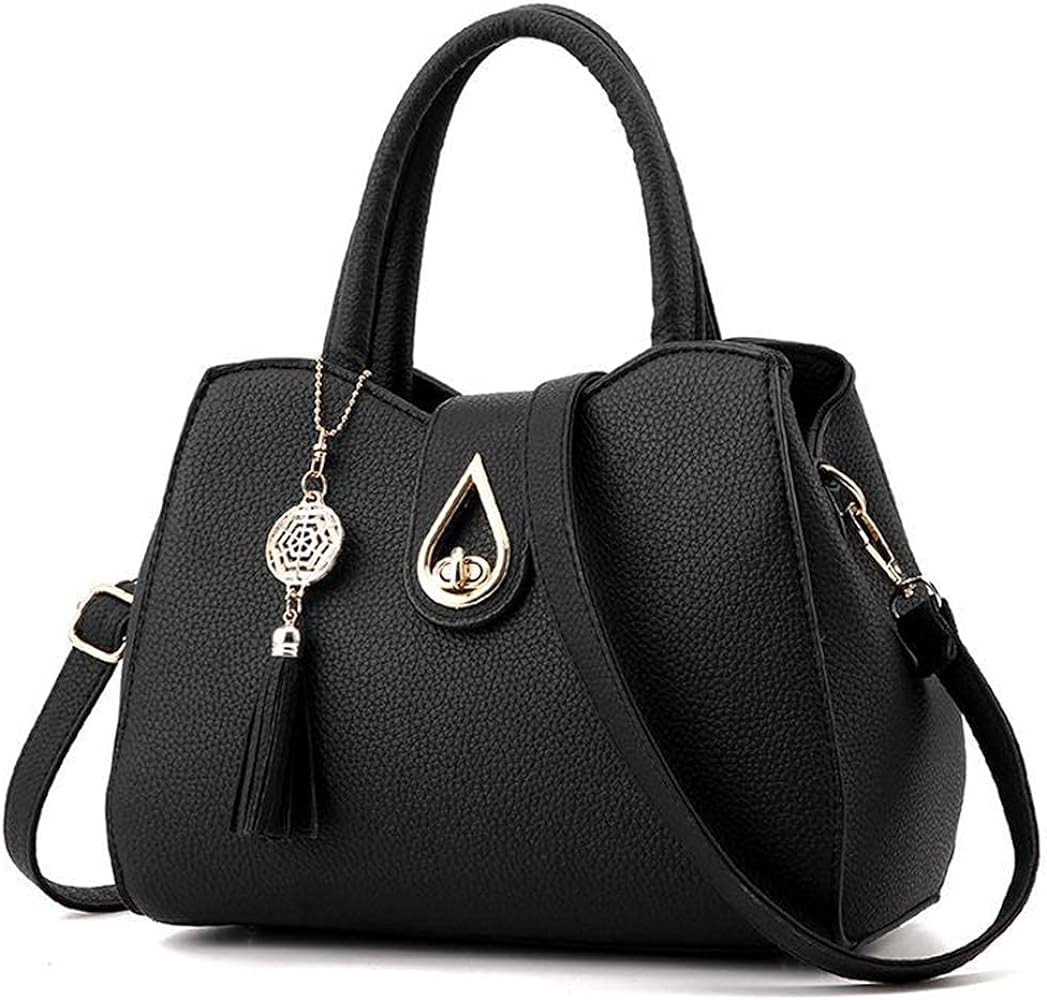 Pahajim Womens Handbag Tote Cute Mini Tassels Leather Shoulder Purse Crossbody Bag | Amazon (US)