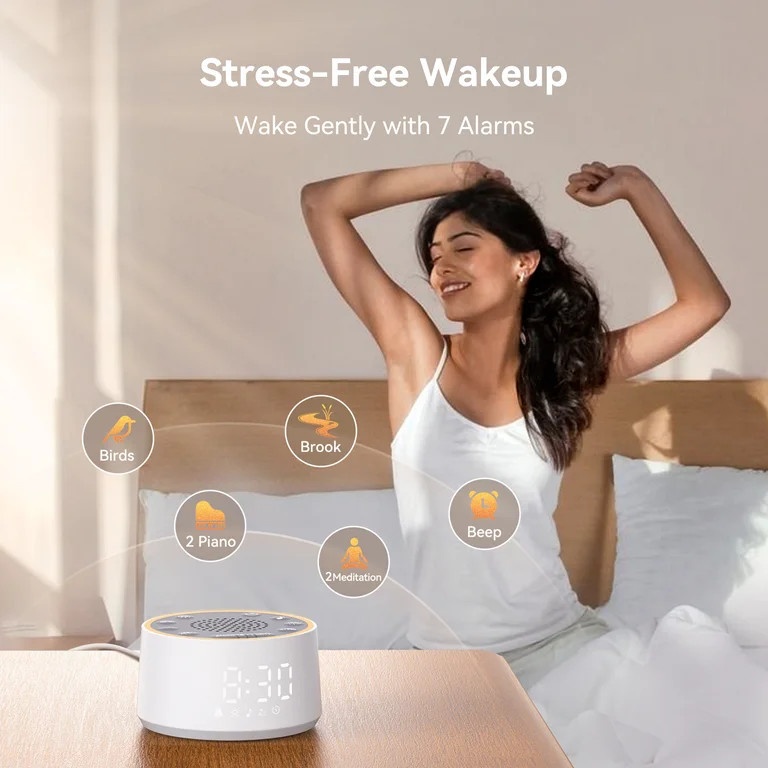 Dreamegg Sound Machine for Baby Adult Sleep, White Noise Alarm Clocks for Bedrooms Heavy Sleepers... | Walmart (US)