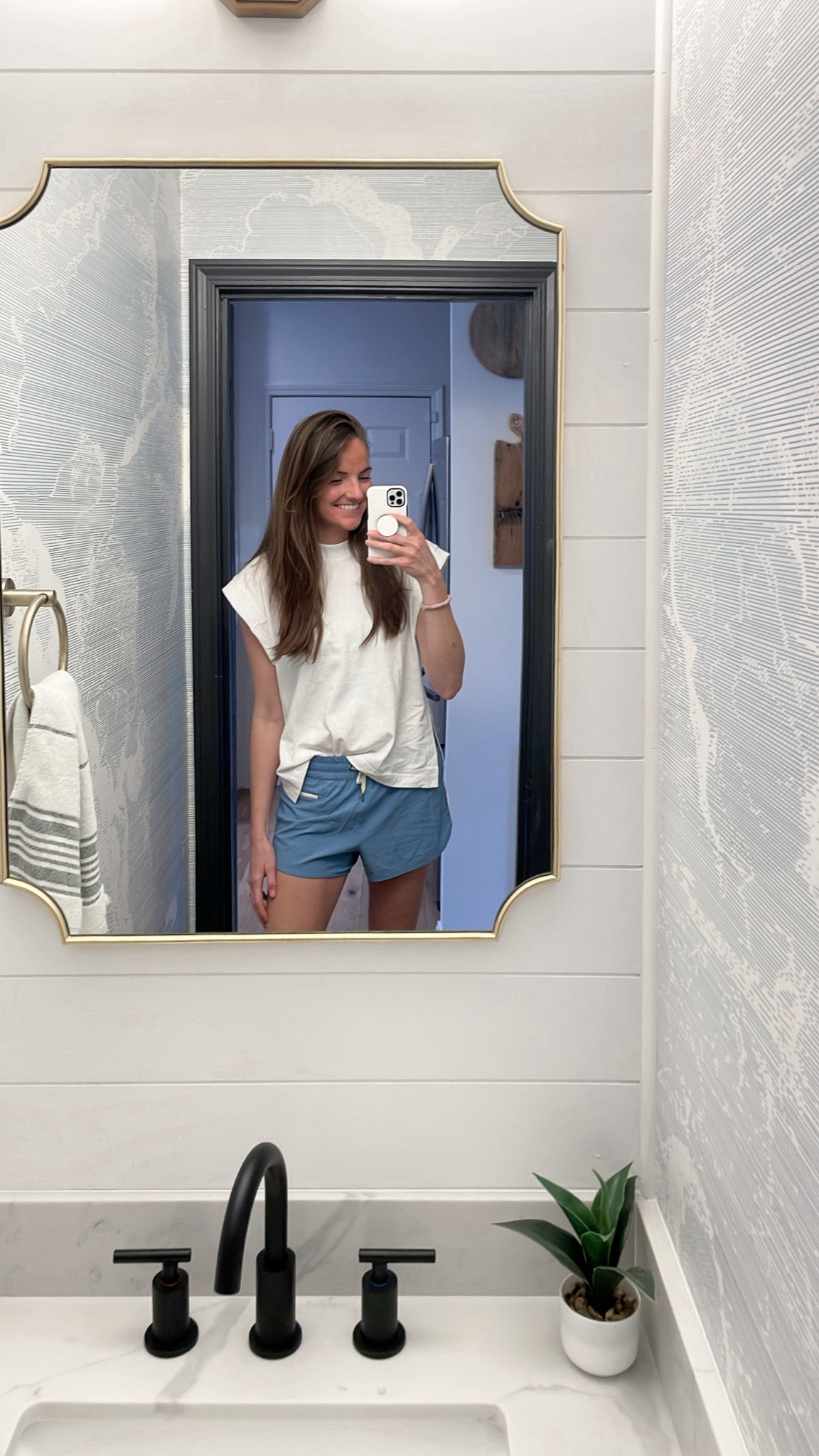 Outfit details! (Don’t worry that crooked faucet isn’t actually installed yet 😂) 

#LTKhome