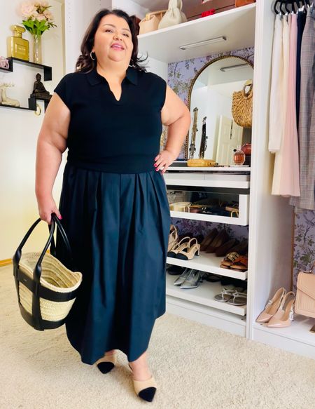 Feminine, classic, & affordable outfit.  You’d never know the top and skirt are from Walmart.  Note: the skirt runs a bit small in the band, size up for the best fit.

#LTKover40 #LTKplussize #LTKSeasonal