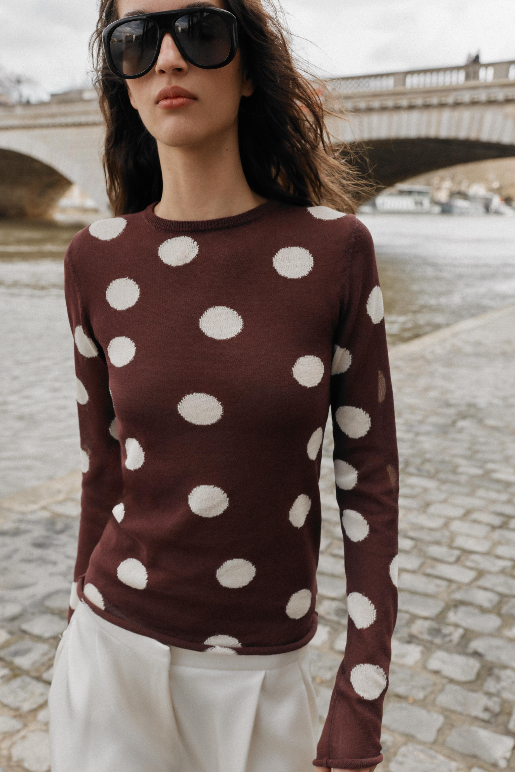 KNIT DOT TOP | Zara UK