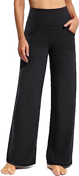 Promover Wide Leg Pants for Women Yoga Pants with Pockets Loose Lounge Sweatpants Petite/Regular/... | Amazon (US)