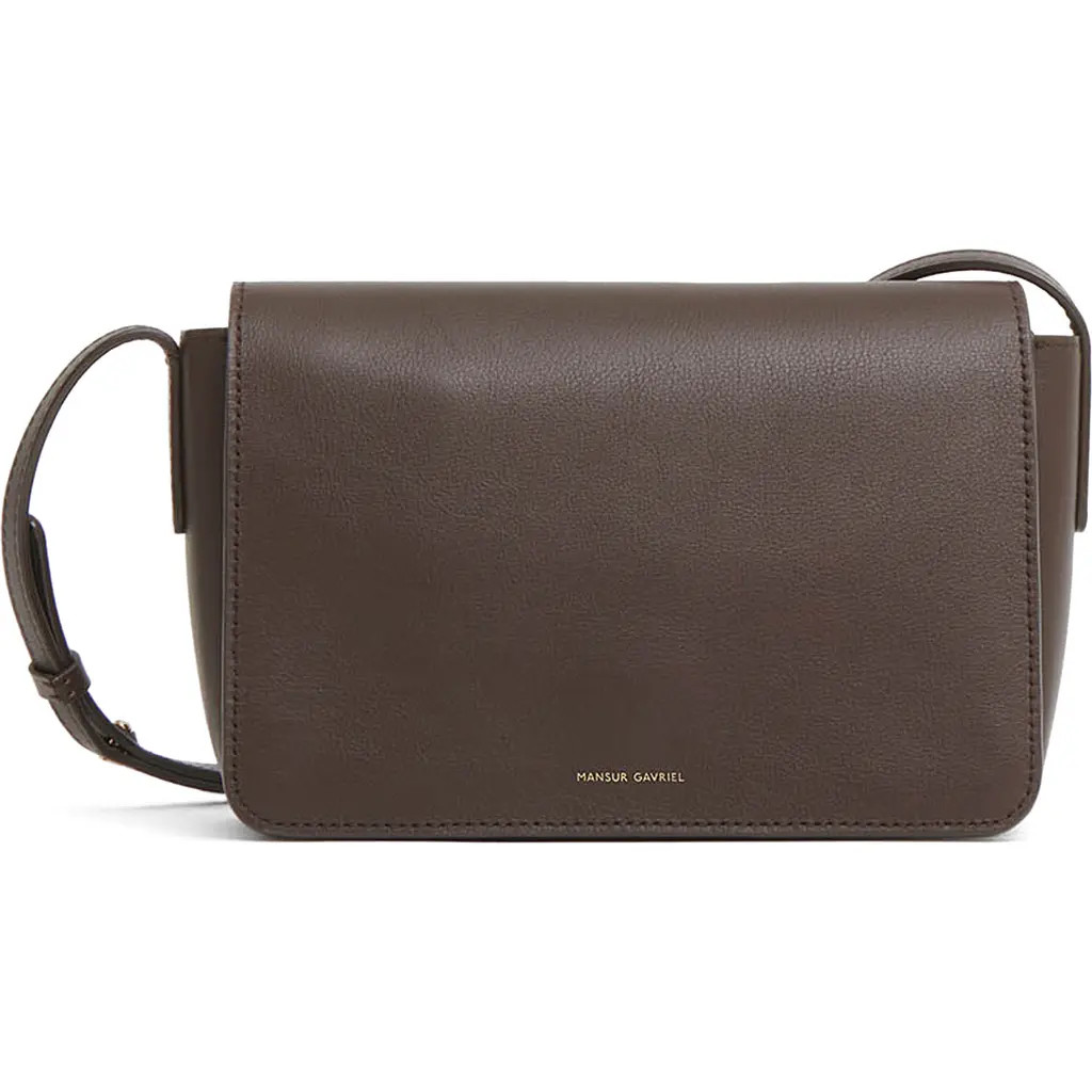 Mansur Gavriel Clio Leather Shoulder Bag in Chocolate at Nordstrom | Nordstrom