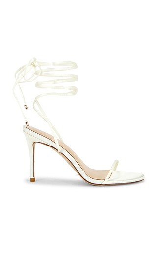 FEMME LA 3.0 Barely There Lace Up Heels in White. - size 10 | Revolve Clothing (Global)