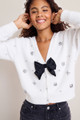 Emery Embellished Bow Cardigan | Francesca's
