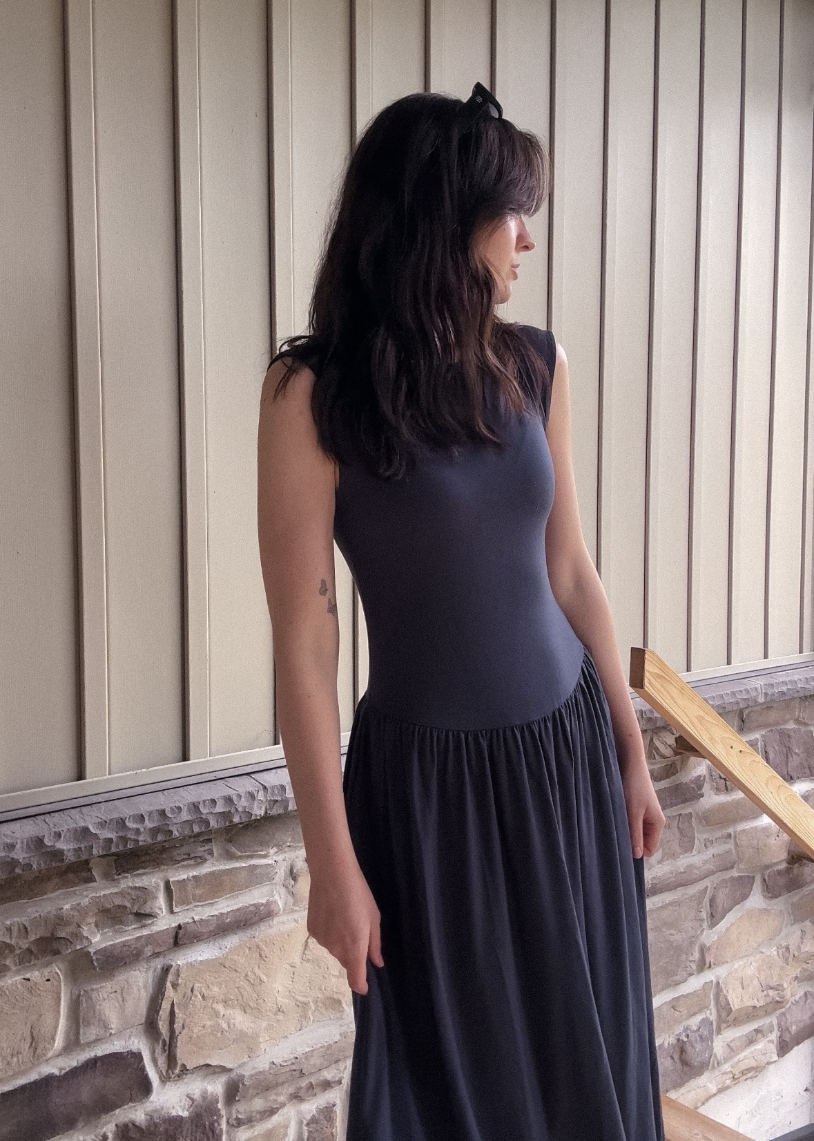 dark blue tube dress By Together Striped Tube Maxi Dress main image 0