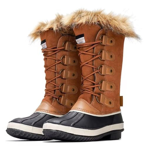 Project Cloud Womens Snow Boots - 100% Genuine Leather Memory Foam Insole Fur Mid-Calf Winter Snow Boots for Women Footwear - Lightweight Non-Slip Outdoor Shoes (Ventura,TAN,6) | Amazon (US)