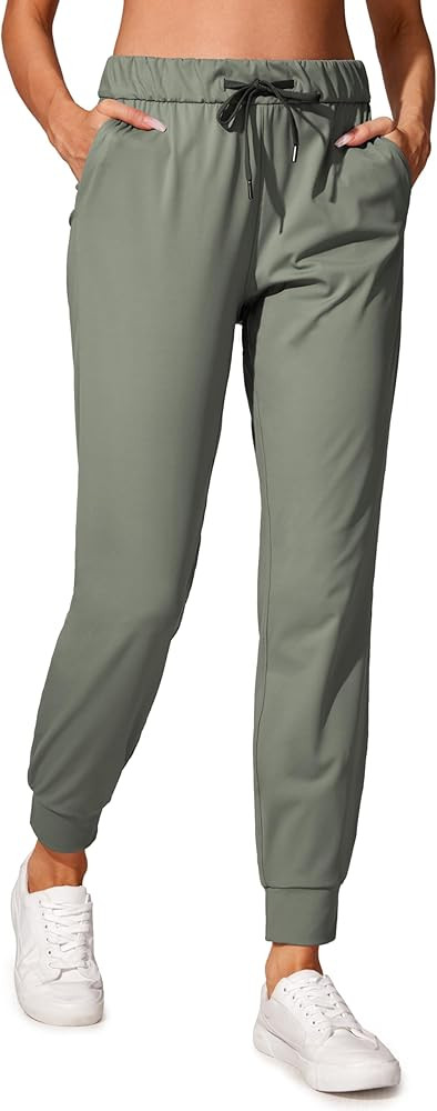 CRZ YOGA 4-Way Stretch Workout Joggers for Women 28" - Casual Travel Pants Lounge Athletic Sweatp... | Amazon (US)