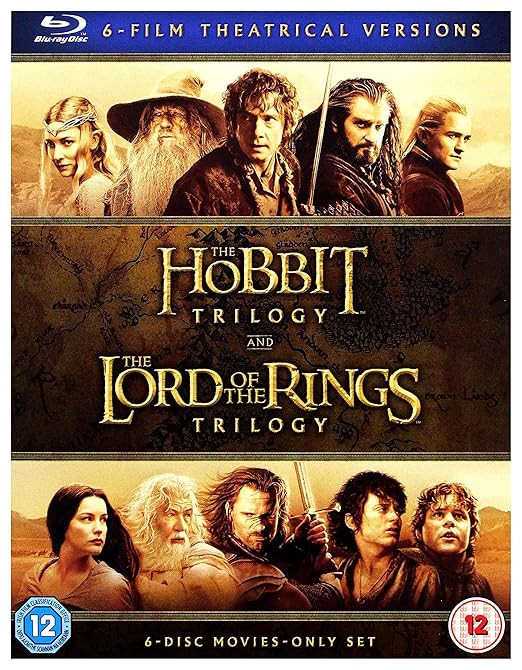The Hobbit Trilogy and The Lord Of The Rings Trilogy, 6-Film Theatrical Versions (Blu-Ray) | Amazon (US)