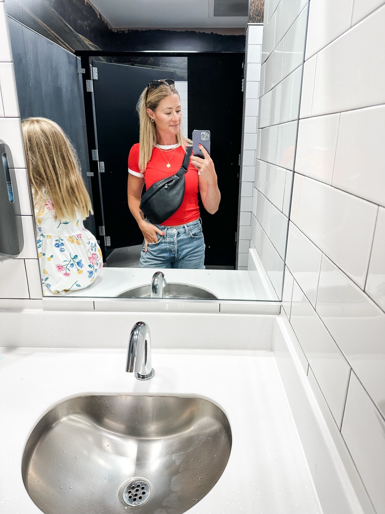 50% off this ringer tee! I went from almost no red in my closet to completely obsessed. This tee is super stretchy, the arms are the perfect length, and the color is perfect.

#LTKmomlife #LTKSaleAlert #LTKootd