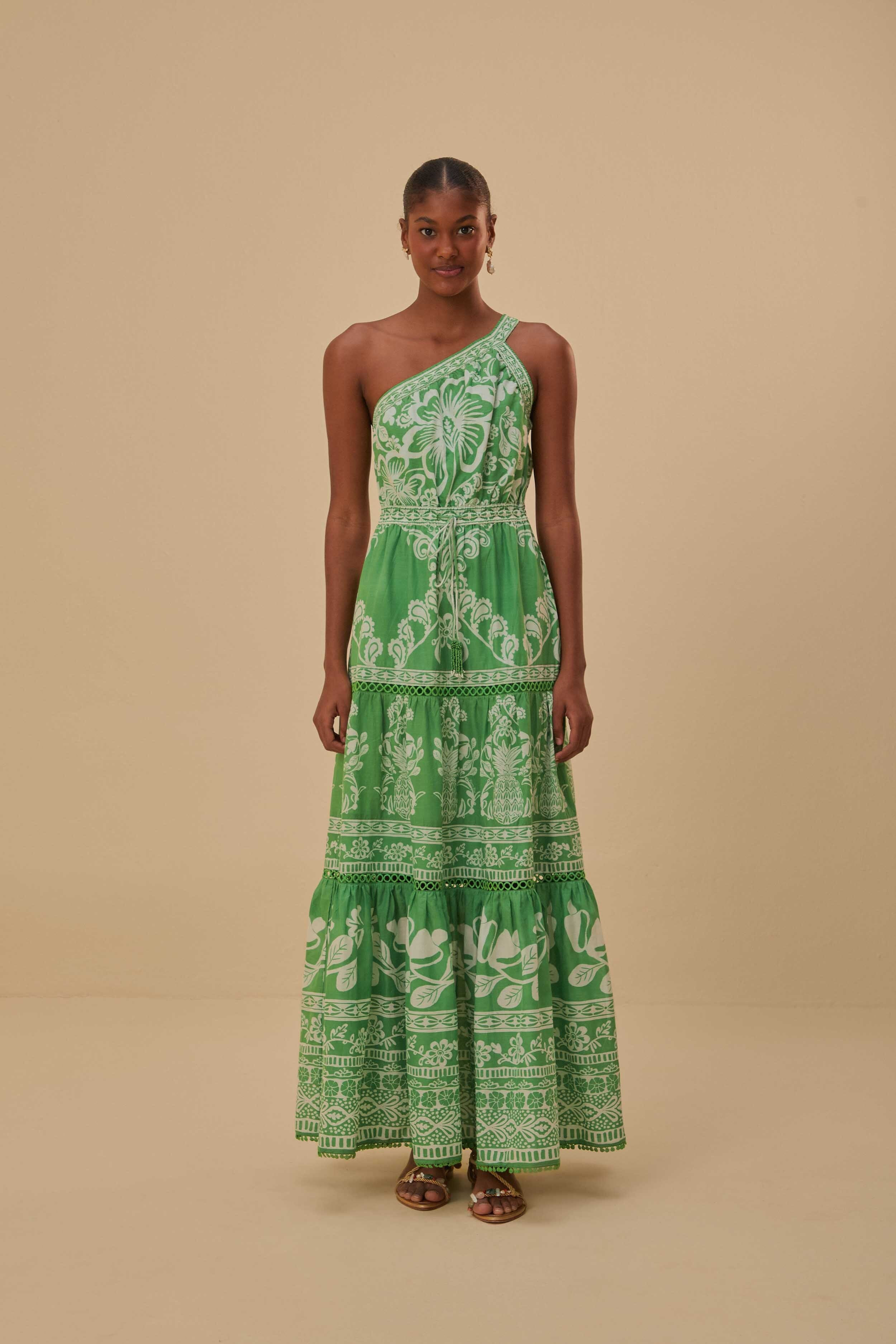 Green Sweet Garden Maxi Dress | FarmRio (US)