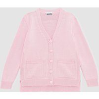 Ganni Women's Wool Knit Cardigan with Pockets - Cherry Blossom - S | Coggles (Global)