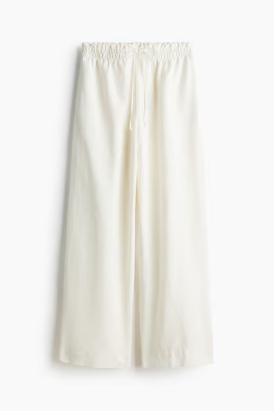 H & M - Linen-blend Pants - White | H&M (US + CA)