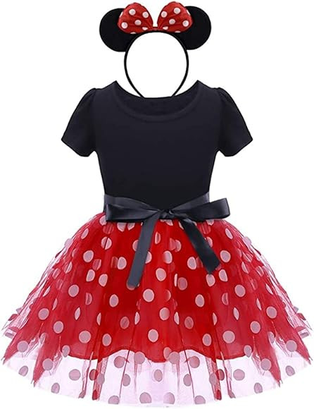 Lkxfz Baby Girl Dress Toddler Girl Polka Dots Fancy Dress Up Costume Birthday Party Tulle Dresses... | Amazon (US)