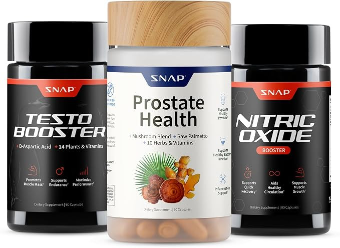 Snap Supplements Big Boy Bundle, Includes Prostate Health with Saw Palmetto for Men, Testo Booste... | Amazon (US)