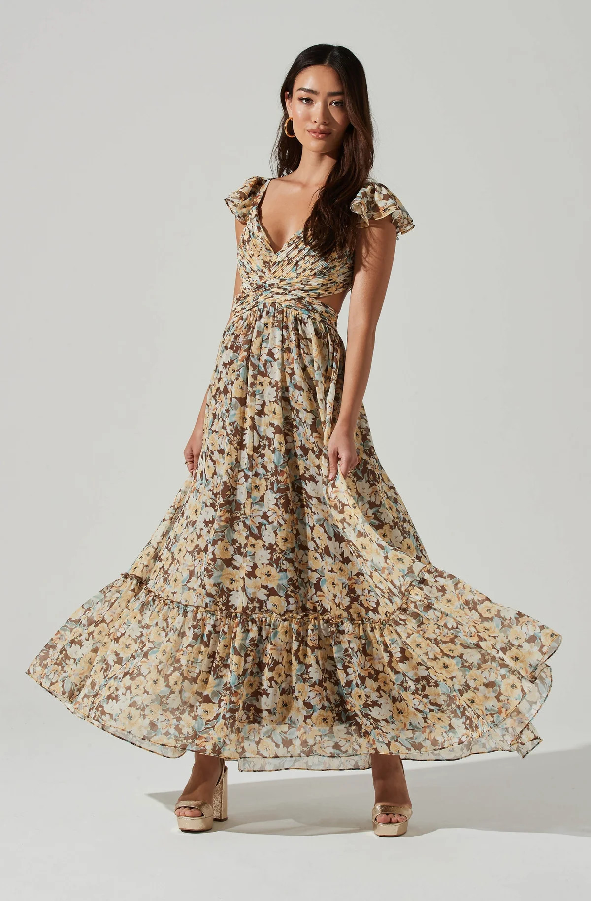 Primrose Floral Strappy Back Maxi Dress | ASTR The Label (US)
