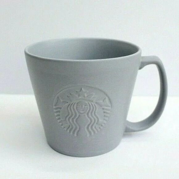 STARBUCKS Grey Siren GRANDE Anniversary Embossed Mermaid Matte Ceramic 16 oz Coffee Mug Cup - Med... | Walmart (US)