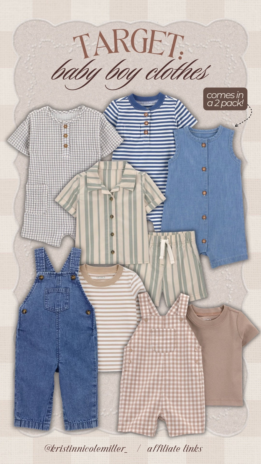 Adorable new baby boy clothing at Target! 

Kids family babies carters just one you neutral spring seasonal shirts overalls shorts one piece 

#LTKBaby #LTKKids #LTKmomlife