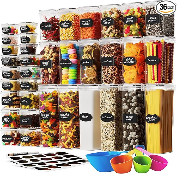 Chef's Path Airtight Food Storage Container Set with Lids - Superior Variety Pack of 36 for Kitch... | Amazon (US)