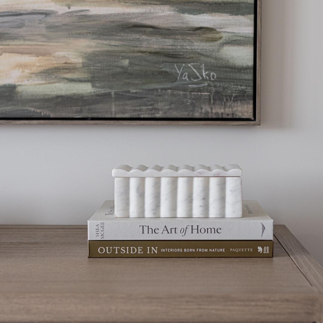 Marble Fluted Decor Box White | Etsy (US)