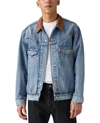 Levi's® Men's Western Shorthorn Relaxed-Fit Denim Trucker Jacket - Macy's | Macy's