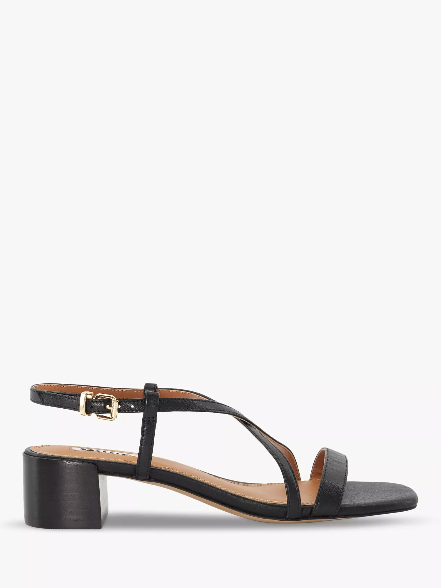 Dune London Jaskell Leather Block Heel Sandals | John Lewis (UK)