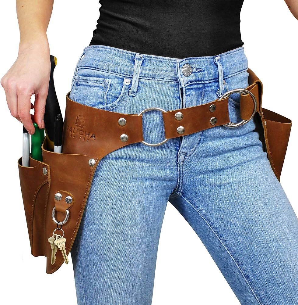 Leather Garden Tool Belt for women- Gardening gifts- Womens tool belt bag, Utility belt for garde... | Amazon (US)