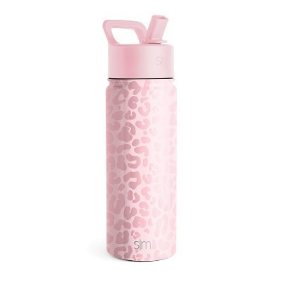 Summit 20oz 'Powder Coat and 4D Blush Leopard' Portable Drinkware - Simple Modern: Stainless Steel, Teen Water Bottle | Target